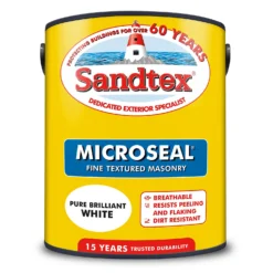 Sandtex® Textured Masonry Paint Pure Brilliant White - 5L -Garden Care Shop 12807345 1174871506146144