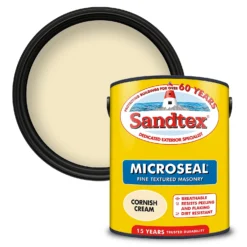 Sandtex® Textured Masonry Paint Cornish Cream - 5L