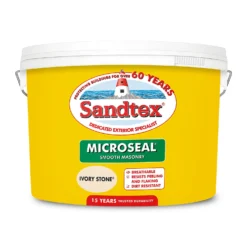 Sandtex® Ultra Smooth Masonry Paint Ivory Stone - 10L -Garden Care Shop 12810262 1984958586382494