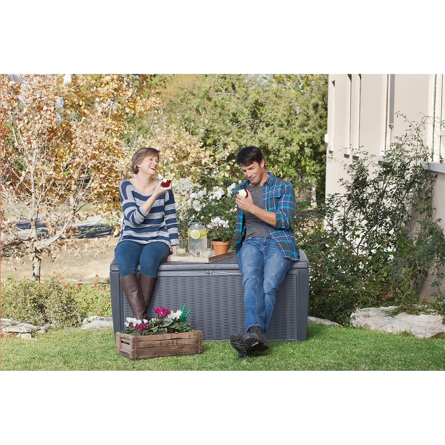 Keter Sumatra Rattan Effect Outdoor Garden Storage Box 511L - Anthracite Keter Sumatra Rattan Effect Outdoor Garden Storage Box 511L - Anthracite -Garden Care Shop 12815762 1244845691943667