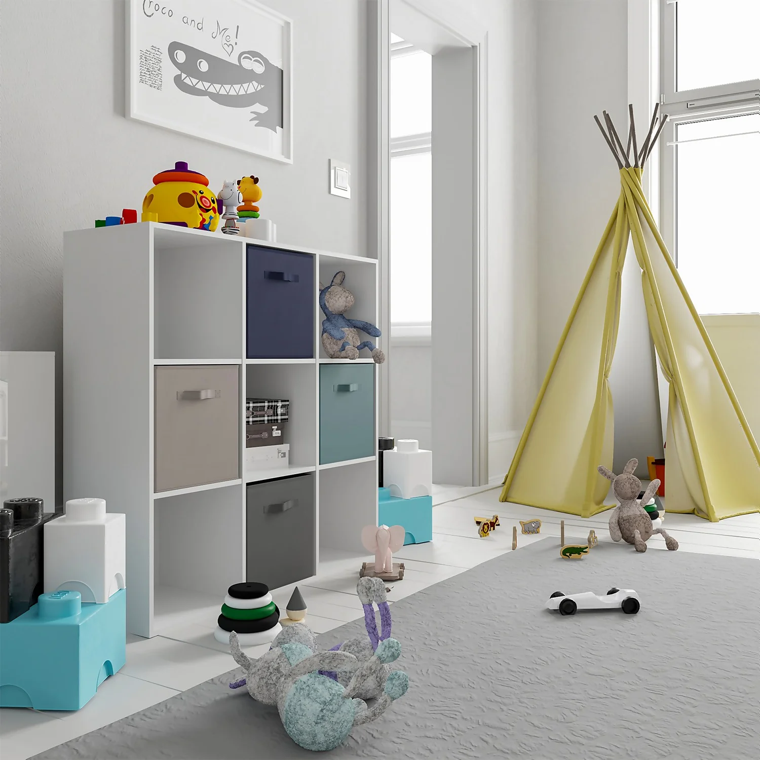 Compact Cube 3x3 Storage Unit - White Compact Cube 3x3 Storage Unit - White -Garden Care Shop 12815994 1924929106905777