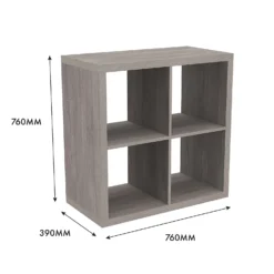 Clever Cube 2x2 Storage Unit - Grey Oak -Garden Care Shop 12816001 6645023383832989