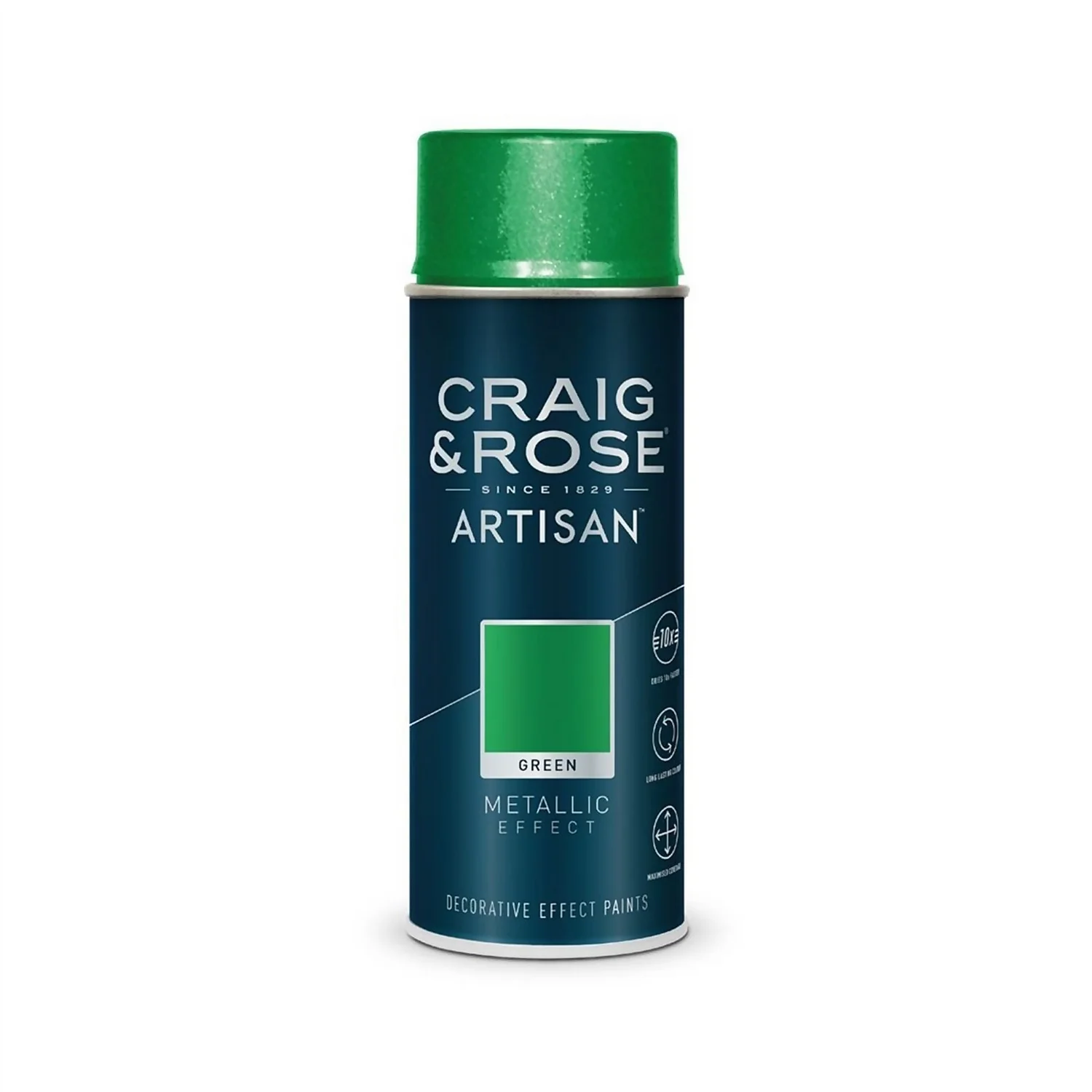 Craig & Rose Artisan Metallic Effect Spray Paint - Green - 400ml Craig & Rose Artisan Metallic Effect Spray Paint - Green - 400ml -Garden Care Shop 12817853 1295052700150050
