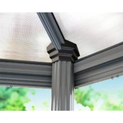 Palram - Canopia Roma Hexagonal Garden Gazebo Grey -Garden Care Shop 12821930 1024833174980112