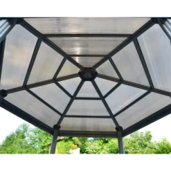 Palram - Canopia Roma Hexagonal Garden Gazebo Grey -Garden Care Shop 12821930 6544833174932253