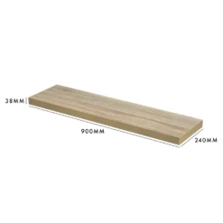 Floating Shelf - Sanoma Oak - 900 X 240 X 38mm -Garden Care Shop 12822050 1494964085563400