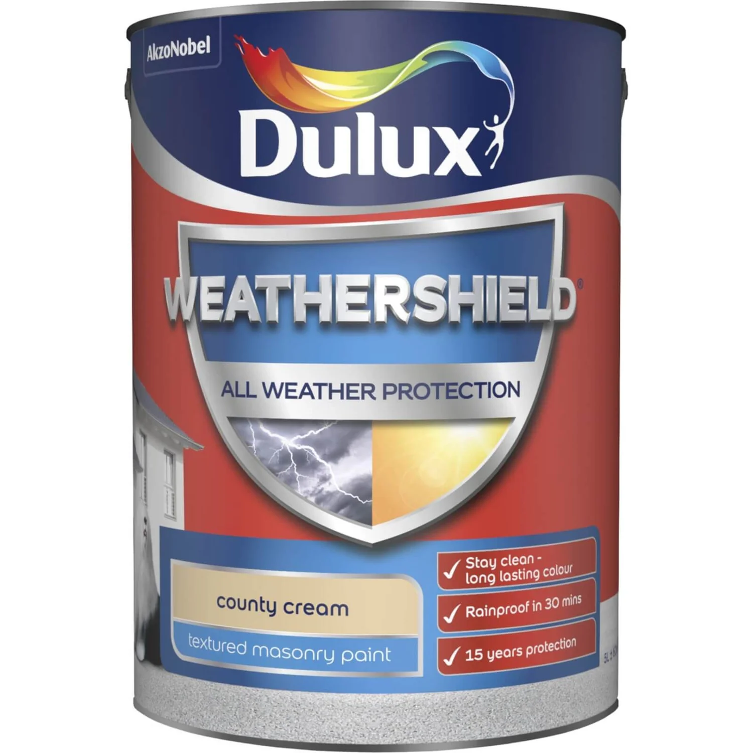 Dulux Weathershield All Weather Textured Masonry Paint Country Cream - 5L Dulux Weathershield All Weather Textured Masonry Paint Country Cream - 5L -Garden Care Shop 12822859 2294831949695278