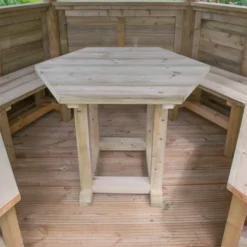 Forest (Installation Included) Thatch Roof Furnished Gazebo - 3.6m - Green -Garden Care Shop 12823704 1394833218785233