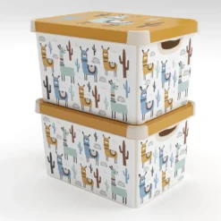 Curver Stockholm Llama Plastic Deco Storage Box - Multi-Coloured - 22L 5 Curver Stockholm Llama Plastic Deco Storage Box - Multi-Coloured - 22L -Garden Care Shop 12824053 2554832983038804