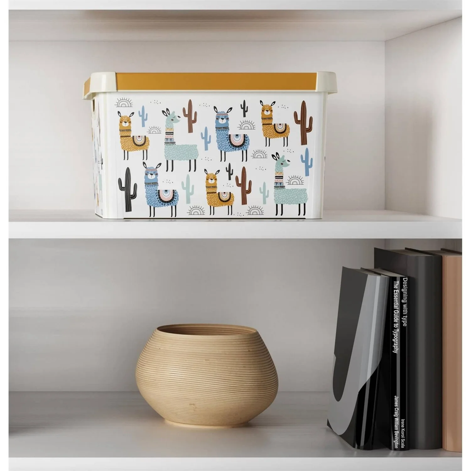 Curver Stockholm Llama Plastic Deco Storage Box - Multi-Coloured - 22L Curver Stockholm Llama Plastic Deco Storage Box - Multi-Coloured - 22L -Garden Care Shop 12824053 8934832983115106