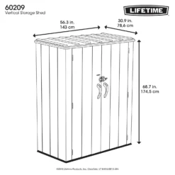 Lifetime 1500L Rough Cut Vertical Storage Cabinet -Garden Care Shop 12836581 1694833208276995