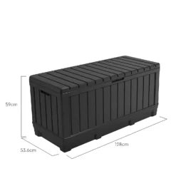 Keter Kentwood Outdoor Garden Storage Box 350L - Graphite -Garden Care Shop 12885762 1494899008656236
