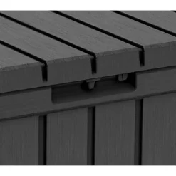 Keter Kentwood Outdoor Garden Storage Box 350L - Graphite -Garden Care Shop 12885762 7534899008598270