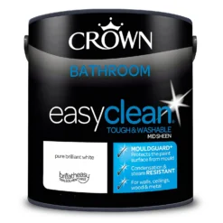 Crown Easyclean Bathroom Paint Brilliant White - 2.5L 6 Crown Easyclean Bathroom Paint Brilliant White - 2.5L -Garden Care Shop 12886758 1544853415778143