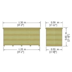 Shire Tongue & Groove Wooden Storage Box - 4x2ft -Garden Care Shop 12887189 1604851576664698