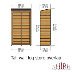 Shire Tall Wall Log Store - 3x1.5ft 6 Shire Tall Wall Log Store - 3x1.5ft -Garden Care Shop 12887202 2044851593436426