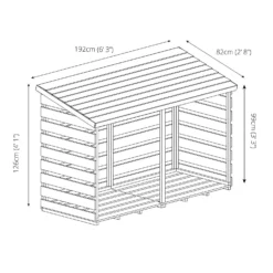 Mercia (Installation Included) Double Log Store -Garden Care Shop 12888117 2835028837810777