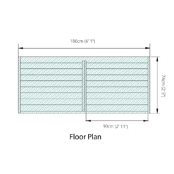 Mercia (Installation Included) Double Log Store -Garden Care Shop 12888117 5405028837827025