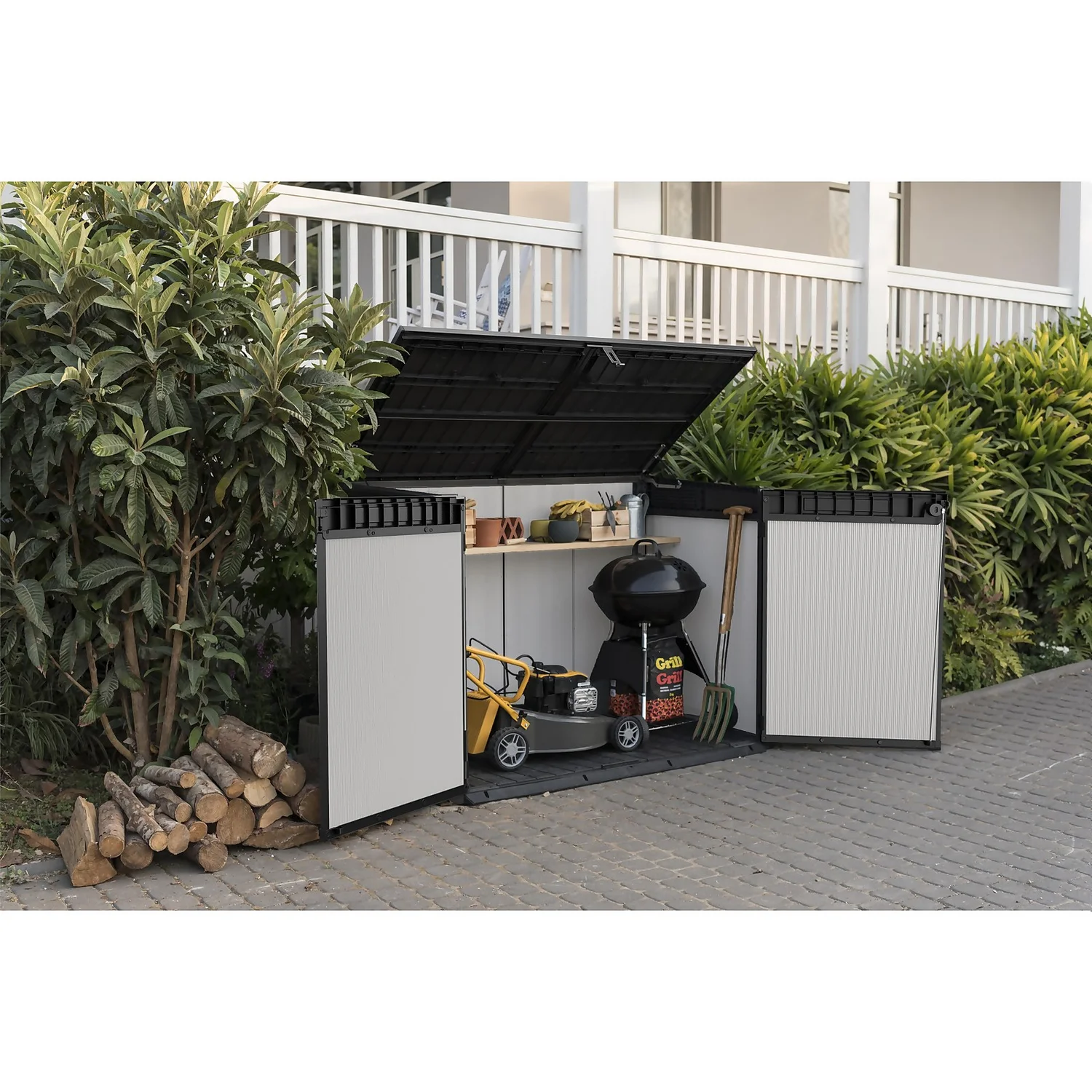Keter Premier Jumbo Outdoor Garden Storage Shed 2020L - Grey Keter Premier Jumbo Outdoor Garden Storage Shed 2020L - Grey -Garden Care Shop 12890915 2944855738285389