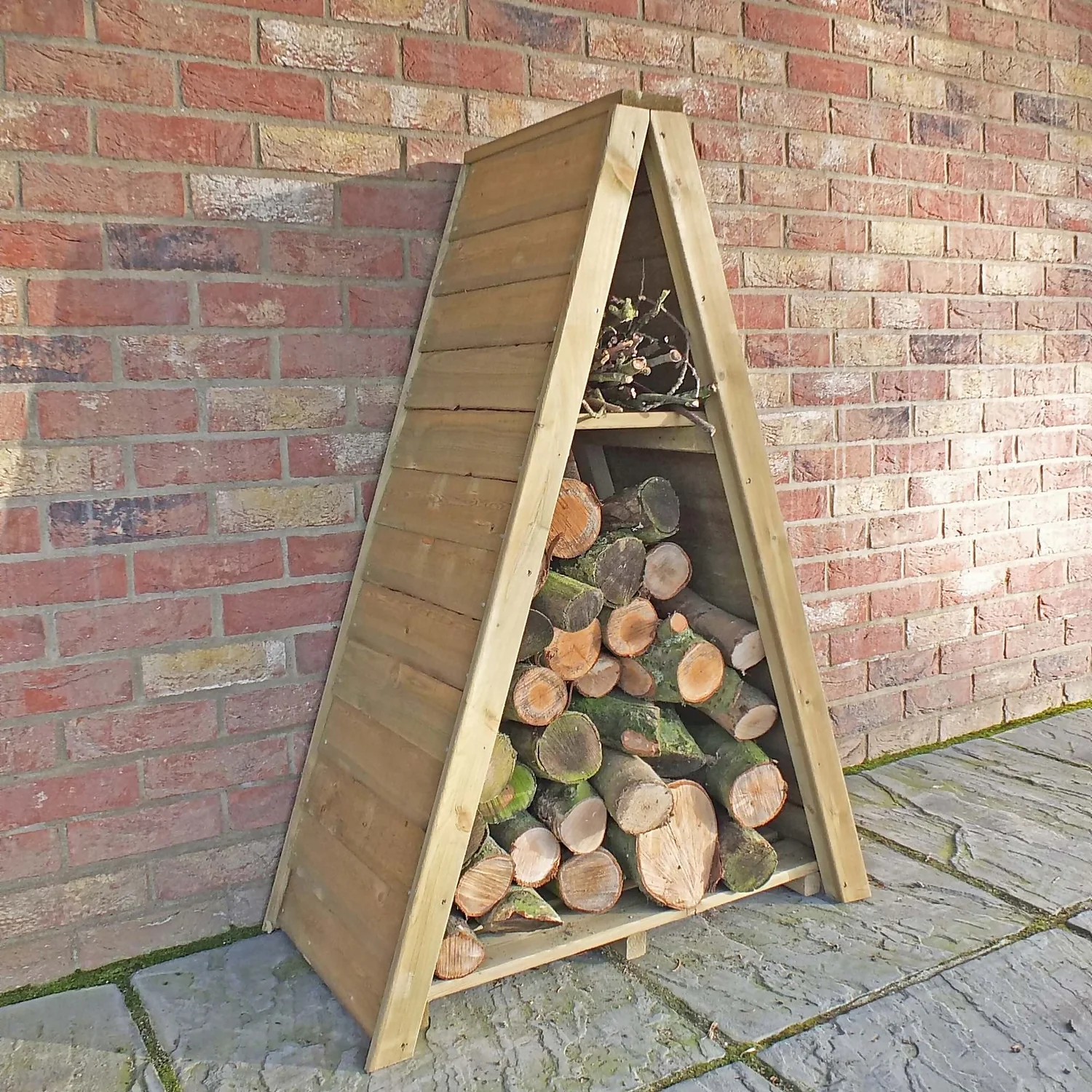 Shire Small Triangular Log Store Overlap Shire Small Triangular Log Store Overlap -Garden Care Shop 13082820 8614862456333034