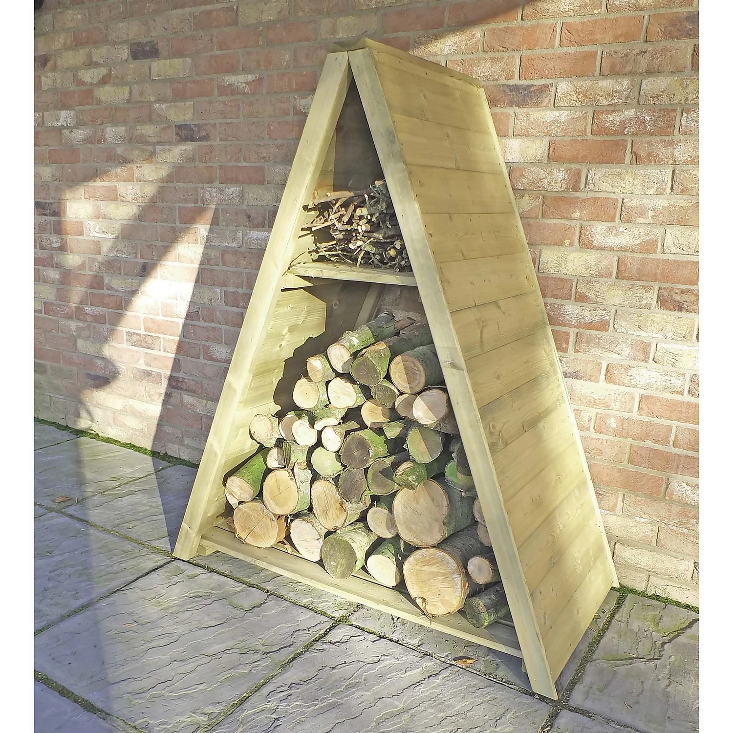 Shire Large Triangular Log Store Tongue and Groove Shire Large Triangular Log Store Tongue And Groove -Garden Care Shop 13082827 7284862456327892