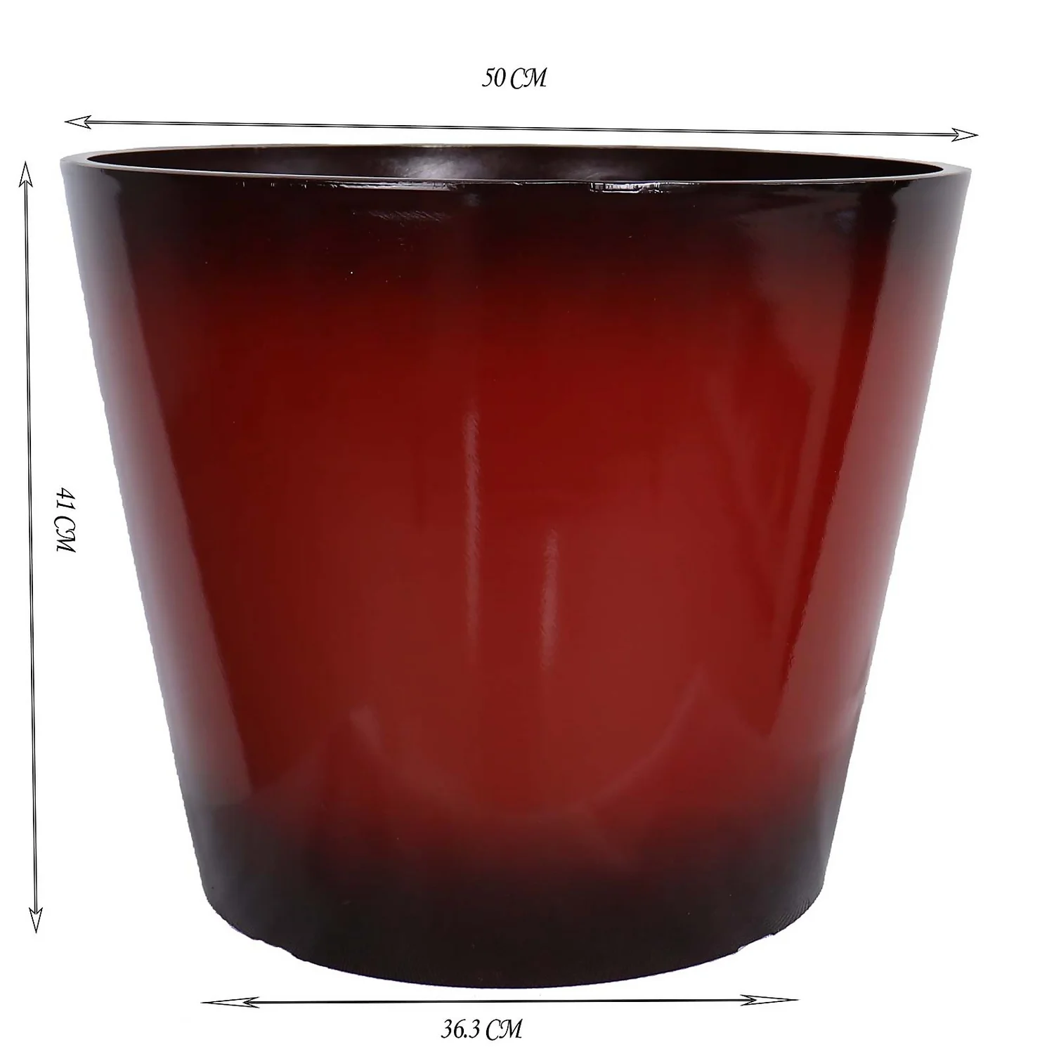 Glazed Finish Red Planter - 50cm Glazed Finish Red Planter - 50cm -Garden Care Shop 13190820 1164926228882444