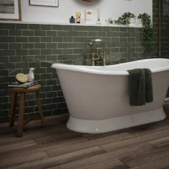 Country Living Artisan Moss Green Ceramic Wall Tile 75 X 150mm - 0.5sqm Pack 4 Country Living Artisan Moss Green Ceramic Wall Tile 75 X 150mm - 0.5sqm Pack -Garden Care Shop 13220561 1404909608188466