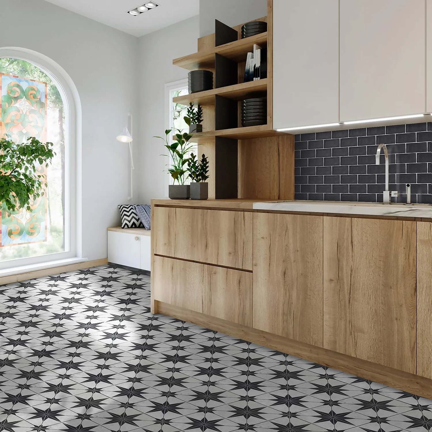 Country Living Starry Skies White Light Porcelain Floor & Wall Tile 1.42sqm pack - 450x450mm Country Living Starry Skies White Light Porcelain Floor & Wall Tile 1.42sqm Pack - 450x450mm -Garden Care Shop 13220583 5624915125014847
