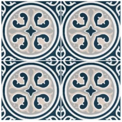 Fiore Vintage Floral Porcelain Wall & Floor Tile 200 X 200mm - 0.52sqm Pack -Garden Care Shop 13220600 2754916348675046