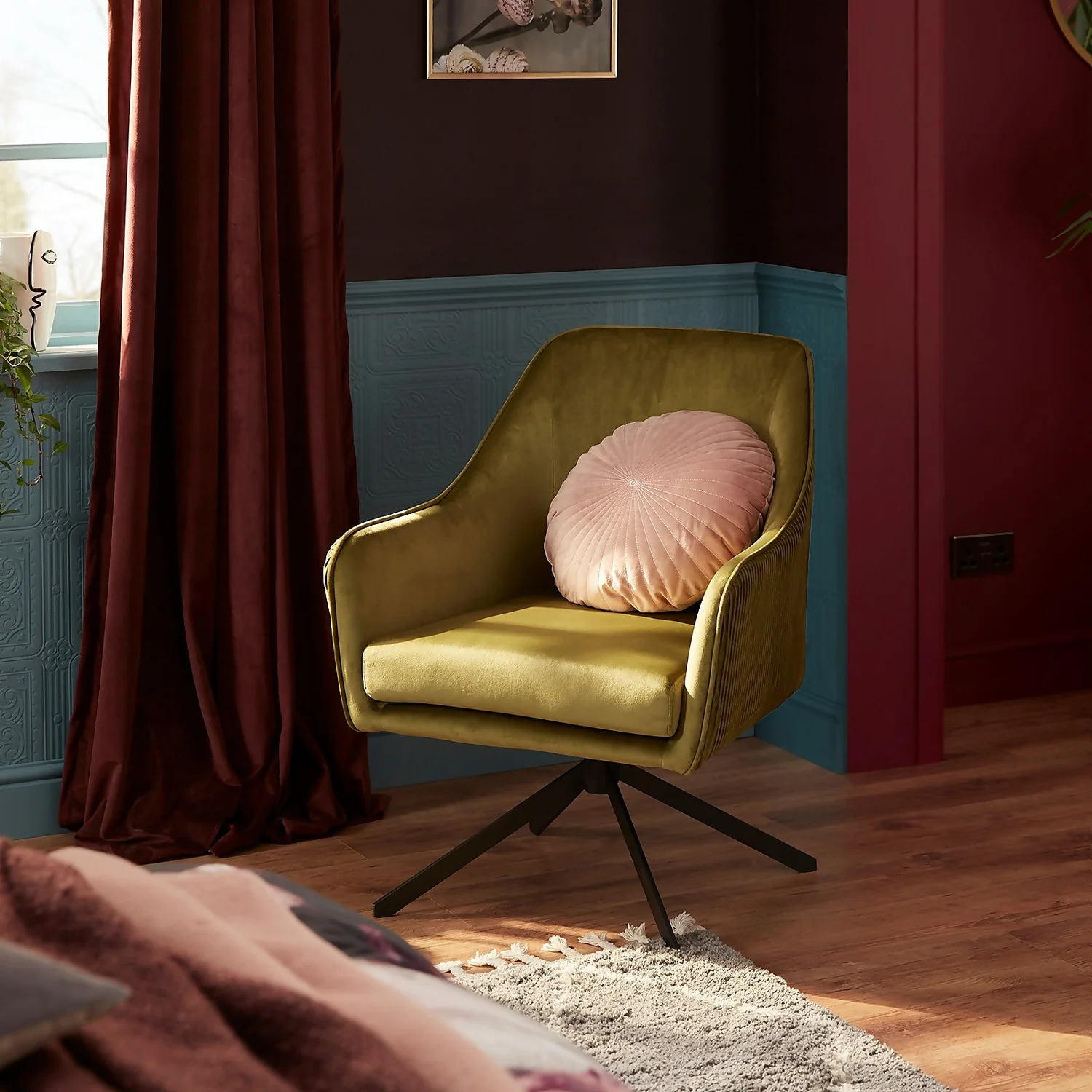 Pia Pleat Swivel Chair - Olive Pia Pleat Swivel Chair - Olive -Garden Care Shop 13222763 1784940701522551