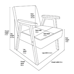 Alex Mid Century Armchair - Green -Garden Care Shop 13514418 6125061732415707