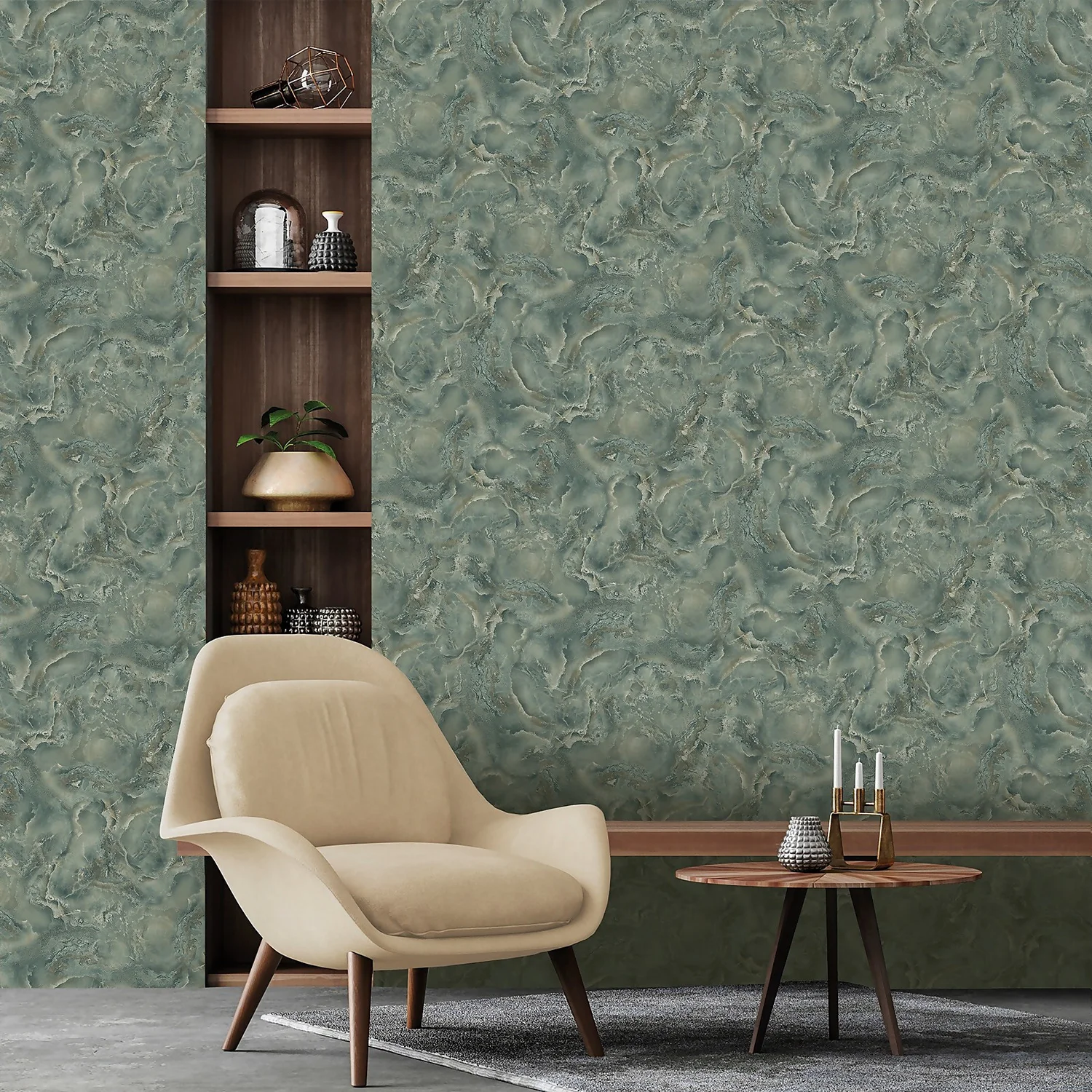 Belgravia Décor Marble Textured Green Wallpaper Belgravia Décor Marble Textured Green Wallpaper -Garden Care Shop 13909705 2014981690750098