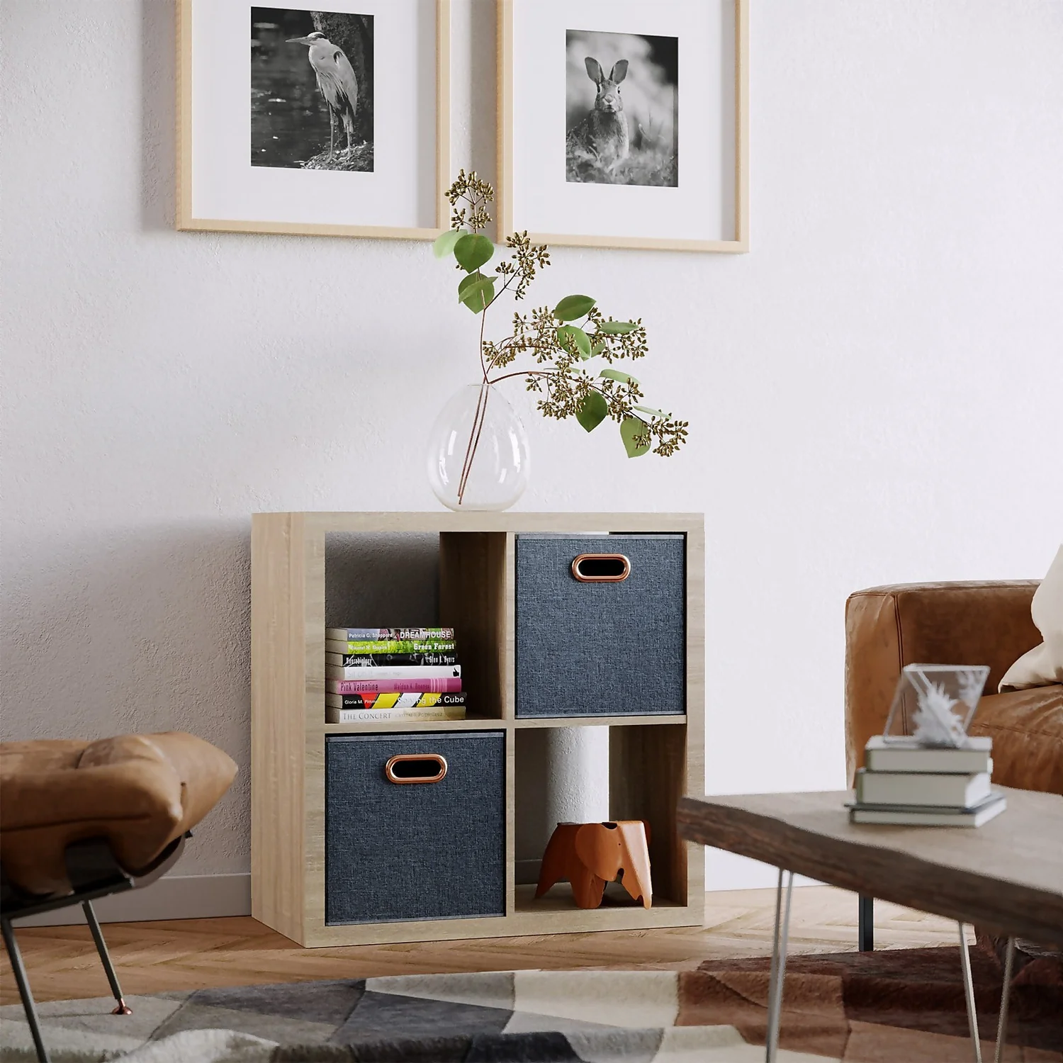 Clever Cube Fabric Insert - Set of 2 - Woven Marine Clever Cube Fabric Insert - Set Of 2 - Woven Marine -Garden Care Shop 13911400 6114981912876098