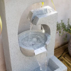 Stylish Fountain Ango Falls Garden Water Feature With LEDs -Garden Care Shop 13947169 1755005844359029