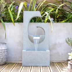 Stylish Fountain Ango Falls Garden Water Feature With LEDs -Garden Care Shop 13947169 2065005844485926
