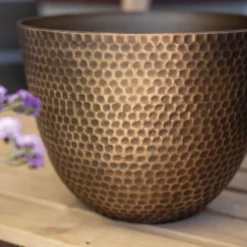 Suva Hammered Pot Bronze - 38cm -Garden Care Shop 13973655 2125011805824515