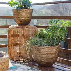 Suva Hammered Pot Bronze - 38cm -Garden Care Shop 13973655 8695011805727867