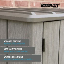 LIFETIME 1500L Vertical Storage Shed - Rough-Cut Brown -Garden Care Shop 13997404 4544999835315715